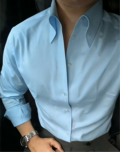 Chemise en coton pour homme, résistante aux plis, confortable et respirante, sur mesure, avec broderie personnalisée du nom - Product Image 3
