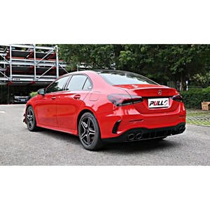 Adatto per Benz una <span class=keywords><strong>classe</strong></span> W177 2020-2022 modificato in stile A45 <span class=keywords><strong>AMG</strong></span> contengono assemblaggio <span class=keywords><strong>paraurti</strong></span> anteriore con griglia e labbro posteriore - Product Image 4