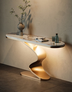 Mesa de consola de entrada de sala de estar de lujo, estante de <span class=keywords><strong>pasillo</strong></span> <span class=keywords><strong>estrecho</strong></span> con vista lateral para pared de puerta opuesta - Product Image 1