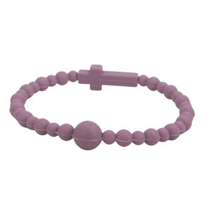 Pulsera de Silicona con Cuentas Cruzadas Multicolores, Brazalete de Goma Minimalista, Joyería de Moda - Product Image 5