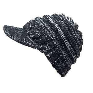 Cozy Cream Knit Beanie With Brim Fashionable Winter <b>Hat</b> <b>for</b> Women Warm and Comfortable - Product Image 1