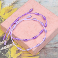 Bracelet Kabbalah réglable à 7 nœuds, bracelet porte-bonheur, cordon protecteur