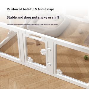 <span class=keywords><strong>2026</strong></span> नए डिजाइन ऐक्रेलिक कुत्ते प्लेपेन प्लास्टिक क्रate पिंजरे केनेल पालतू बाड़ छोटे मध्यम पिल्ला कुत्तों और छोटे जानवरों के लिए सुरक्षित - Product Image 2