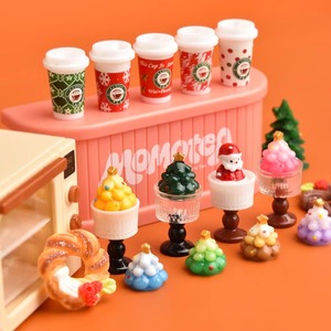 Set de Comida en Miniatura de Resina de la Serie Navideña, Adornos Festivos de Muñeco de Nieve y Hombre de Jengibre para Manualidades - Product Image 2
