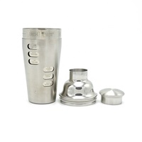 Mélangeur de Bar en acier inoxydable, 3 pièces, 24oz/750ml, pour vin, germanita, Mojito, Martini, batteur à Cocktail avec recettes sur le côté Rotation de la maison