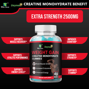 Aumento de peso creatina monohidrato gomitas crecimiento muscular energía poder hombres fitness suplemento natural a base de hierbas orgánico saludable ganador - Product Image 4