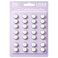 Batería de Botón Alcalina LR44 AG13 A76 de 1.5V, Alta Capacidad, Empaque Personalizado OEM/ODM