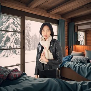 מטפחת צמר גפן חם במיוחד 180 70 * צעיף מסורתי - Product Image 5