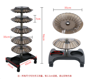 5 Layer Rotating Nail Polish Display Stand with Wheels Nail Polish Trolley Organizer for Nail Salon Beauty Shop Storage Rack - Product Image 2