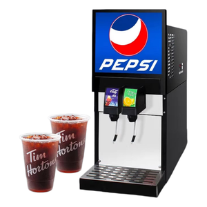 Dispensador de Bebidas Frías Carbonatadas para Mostrador, Máquina de Soda de <span class=keywords><strong>2</strong></span> Grifos, Dispensador de Bebidas Post-Mix para Cine, Buffet - Product Image 1