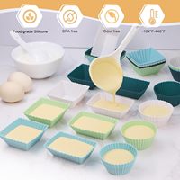 Lot de 24 moules à muffins réutilisables en silicone, antiadhésifs, compatibles four/micro-ondes/congélateur, lavables au lave-vaisselle - Résistent à la chaleur jusqu'à -104°F (446°F)
