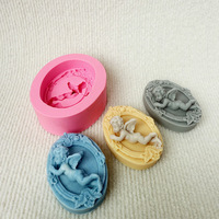 Moule en silicone ITNODIY pour bougie bébé ange, décoration de personnage 3D, artisanat en céramique souple, moule pour plâtre, ciment, résine, argile, savon