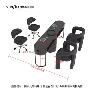 Equipo de Salón Moderno de Lujo, Silla de Pedicura Eléctrica Reclinable Negra para Spa de Pies, Silla de Masaje y Mesa de Manicura - Product Image 4