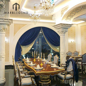 PFM restaurante proyecto redondo romano piedra pilares mármol blanco piedra columnas - Product Image 4