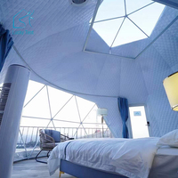 Dôme igloo imperméable pour l'hiver, tente de glamping pour événements extérieurs, maison isolée avec structure en acier galvanisé, couleur personnalisable