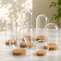 Verre borosilicaté de haute qualité pour globe à eau en forme de dôme, sphère vide à remplir pour présentation DIY, mini figurine, décoration moderne pour la maison, Halloween, Noël