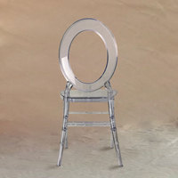 Chaise d'hôtel en cristal de décoration de bons fournisseurs chaise louis chiavari en acrylique transparent pour événements mariage fête