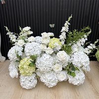 Élégant chemin de table blanc pur 1m pour centre de table, fleurs d'allée, amarante