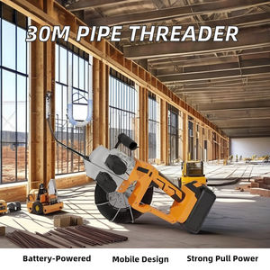 Roscadora de Tubos Portátil Industrial de 30 m, Componentes Centrales de Engranajes, Automática, Eléctrica/a Batería, Garantía de 3 Años para Construcción - Product Image 3