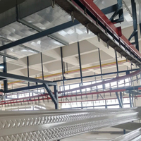 Ligne de prétraitement de l'acier à commande PLC avec cabine de peinture, four de séchage et système de convoyeur robotisé