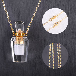 Vente en Gros de Cristal Artisanat Bouteille d'Huile Essentielle Pendentif en Cristal Collier de Bouteille de <span class=keywords><strong>Parfum</strong></span> Conception de Bijoux Élégants - Product Image 5