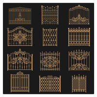 Designs de portails en fer forgé pour mosquées intérieures 	   Portail en fer forgé de luxe, clôture en fer forgé utilisée