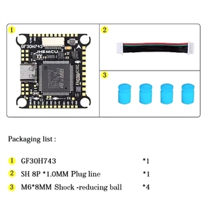 <span class=keywords><strong>JHEMCU</strong></span> GF30H743 H คอนโทรลเลอร์การบินพลาสติก480เมกะเฮิรตซ์สำหรับโดรนบังคับวิทยุ FPV ICM-42688-P บารอมิเตอร์คู่ OSD กล่องดำ128MB 3-6S FXB - Product Image 1