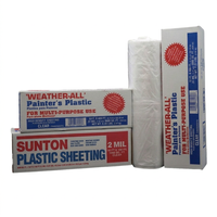 Film plastique pour peintre, rouleau de 400 pieds de long x 9 pieds de large, haute densité, avec trou de distribution pour un peinture facile