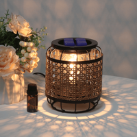 Lampe à cire fondue en métal très vendue, écologique, chauffe-bougie électrique réglable, lumière chaude parfumée, brûleur de cire standard pour la maison
