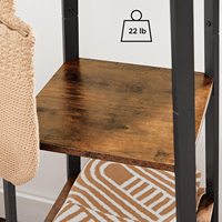 Porte-manteau, arbre de hall avec banc à chaussures pour entrée, étagère à chaussures Industria 3 en 1 pour meubles d'appoint autoportants pour la maison