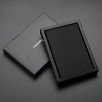 Carnet de notes personnalisé en cuir PU noir souple A5 avec logo personnalisé en relief, agenda non daté élégant, carnet de notes en papier cartonné noir, planificateur journalier