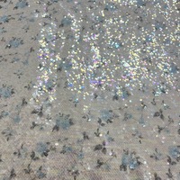 Nouveau Design Applique Broderie Partout Coloré Brillant Sequin Mesh Tissu pour Robe