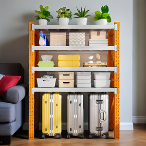 رفوف تخزين قوية قابلة للتعديل بدون براغي بارتفاع 79 بوصة و4 طبقات، مقاومة للصدأ ومتينة للاستخدام في المرآب والمطبخ والمستودع والقبو - Product Image 4