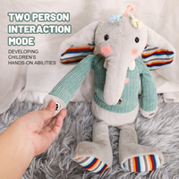 Peluche musicale douce pour bébé, jouet électronique à induction tactile avec rythme et battements