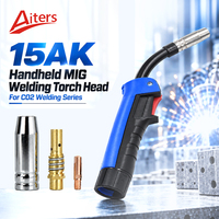Tête de torche de soudage MIG 15AK MB15AK refroidie par air 180A CO2 150A Gaz mixte Col de cygne Pièce de rechange pour pistolet Euro MIG MAG Vente en gros