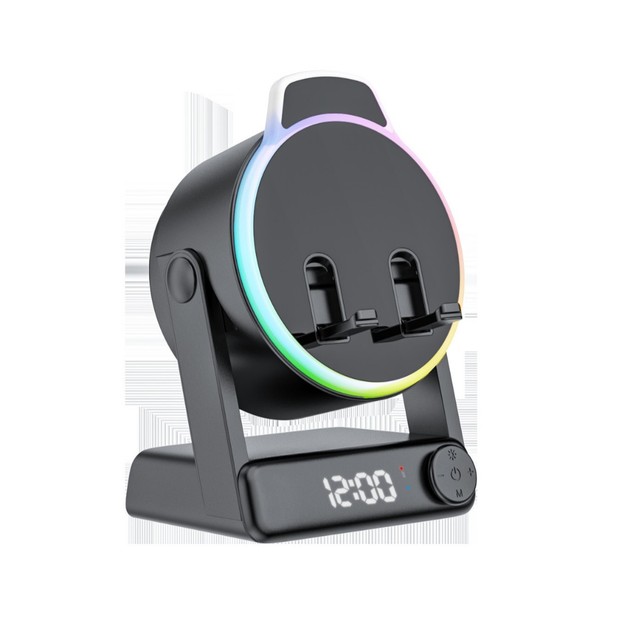 New Wireless Sensing  Speaker, Desktop Phone, Tablet Stand, RGB Color Lights, Clock, Multifunctional Speaker