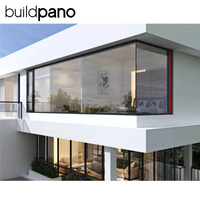 Fenêtres panoramiques fixes en aluminium pour villa moderne, insonorisées et isolantes, avec grande vue, du sol au plafond
