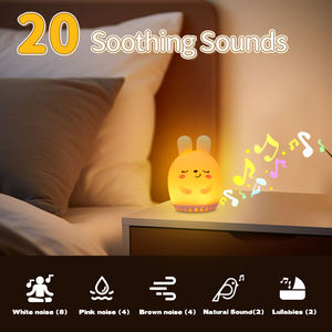 Máquina de Ruido Blanco <span class=keywords><strong>para</strong></span> <span class=keywords><strong>Bebés</strong></span> con Luces Cambiables, Lámpara Nocturna, Sonidos Musicales, Material ABS+Silicona, 1 Año - Product Image 4