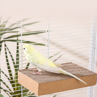 Papageien-Kratzbrett, Gewellte Vogel-Nagelschleifplattform für Käfige, Sitzbrett für Wellensittiche und Nymphensittiche