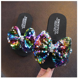 2025 vendita calda scarpetta colorata di paillettes per ragazze estate infradito antiscivolo scarpe da spiaggia per bambini - Product Image 3
