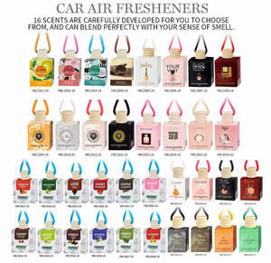 Diffuseurs d'air pour <span class=keywords><strong>voiture</strong></span> en verre léger et portable, parfum liquide durable, aromathérapie, quatre saveurs, design suspendu - Product Image 1
