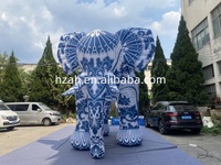Modèle d'éléphant bleu géant gonflable, éléphant de dessin animé pour la publicité en plein air