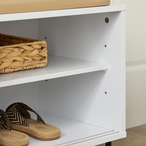 <span class=keywords><strong>Banc</strong></span> à chaussures avec siège et portes coulissantes avec espace de rangement <span class=keywords><strong>Banc</strong></span> de couloir <span class=keywords><strong>Banc</strong></span> de <span class=keywords><strong>coffre</strong></span> à chaussures Siège de commode - Product Image 5