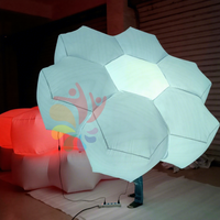 Chaîne de fleurs gonflables LED personnalisées de Guangzhou pour la décoration de mariage et de fête