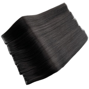 Extensions per <span class=keywords><strong>capelli</strong></span> <span class=keywords><strong>veri</strong></span> Haiyi Hair Genius Weft Double Drawn, nuove, vergini, con cuticole allineate, <span class=keywords><strong>capelli</strong></span> cinesi all'ingrosso # Colore Popolare 1B - Product Image 2