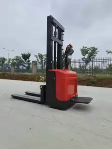 2 Ton Electric Stacker Standing Pallet Stacking Truck Forklift For Material Handling Equipment