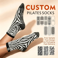 Chaussettes de Pilates à motif zèbre respirantes pour femmes, idéales pour le yoga – Nouveauté 2026, Ventes Flash