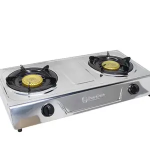 YIUAN wholesale home household kitchen gas cooker portable table hob top cooktop 2 burner gas fired stove for cooking