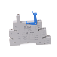 Relais miniature AC/DC électromagnétique à visser RY-ELE 41F-2Z-C2-1, étanche, en PA66+GF20, 16A 250VAC, bipolaire 2CO DIN