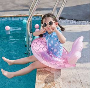Venta al por mayor bonito inflable bebé asiento flotador sirena bebé natación anillo <span class=keywords><strong>piscina</strong></span> flotadores bebé con asiento - Product Image 1